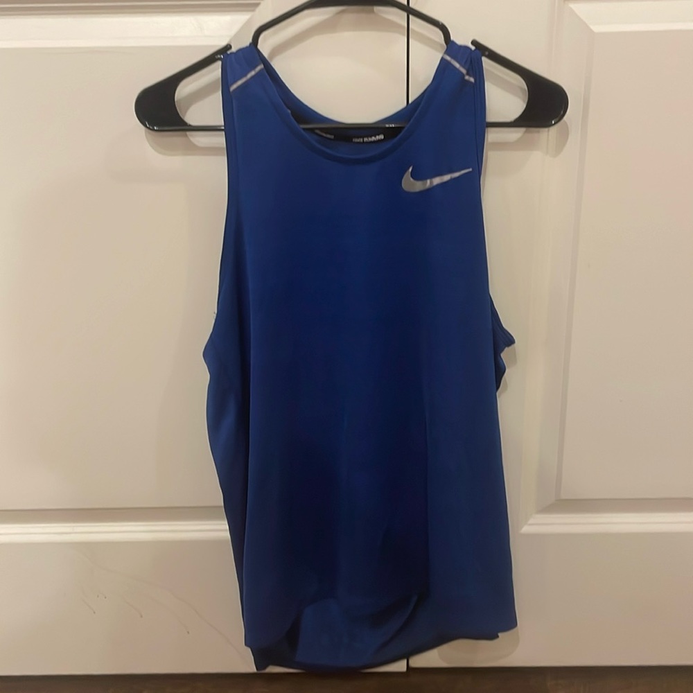 Nike Miler Dri Fit Running Tank - Blue